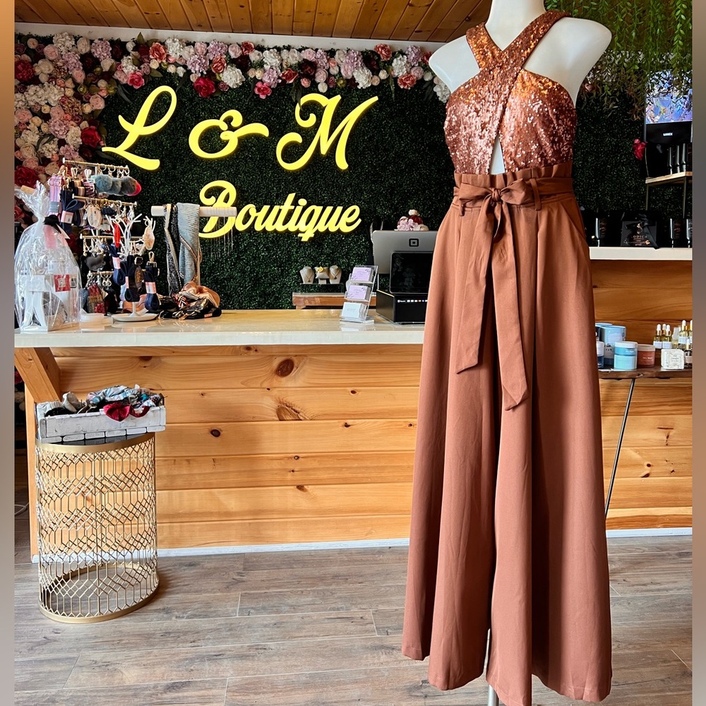 Formal Wide Leg Jumpsuit with POCKETS